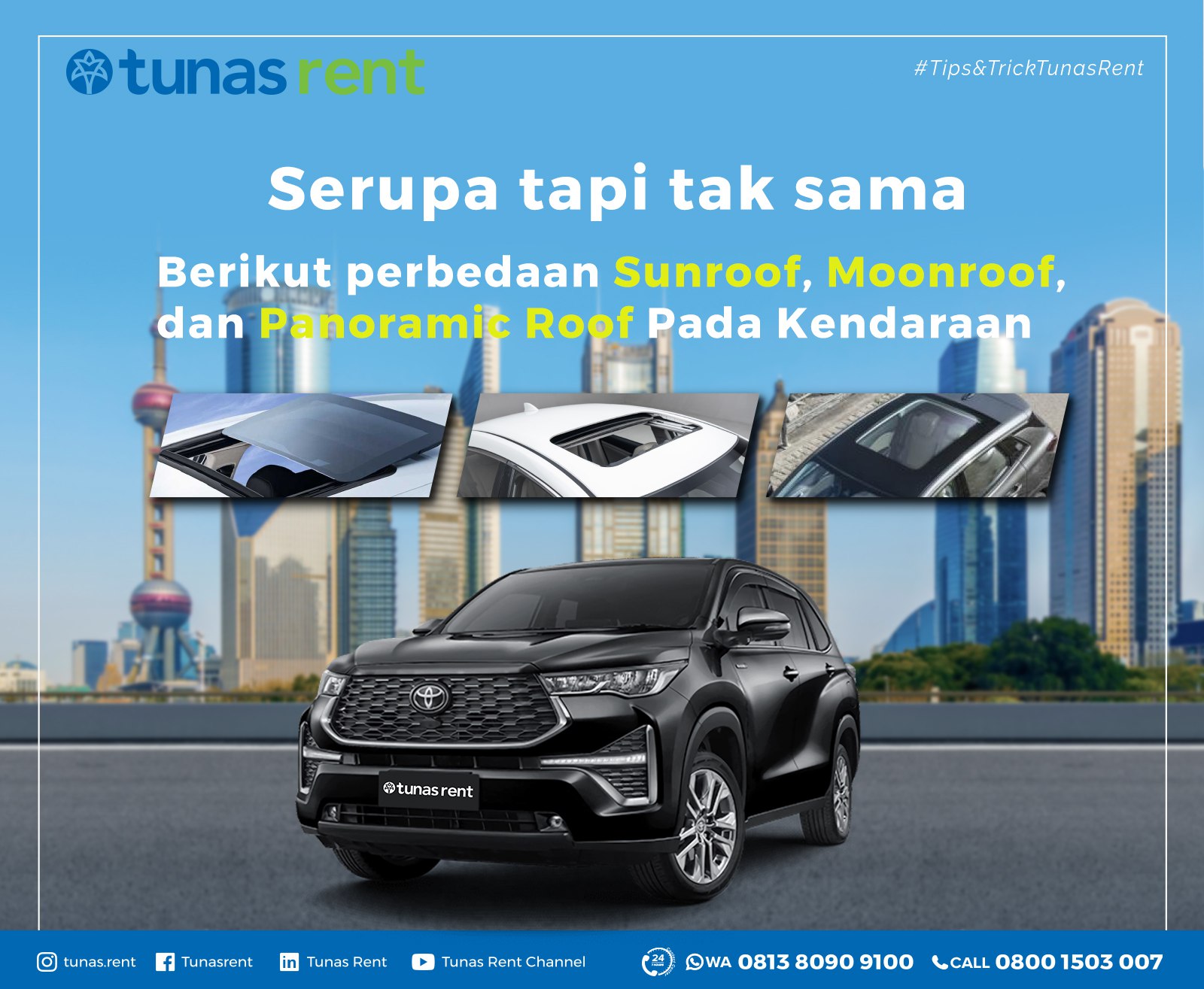 Serupa Tapi Tak Sama! Berikut Perbedaan Sunroof, Moonroof dan Panoramic Roof pada kendaraan.