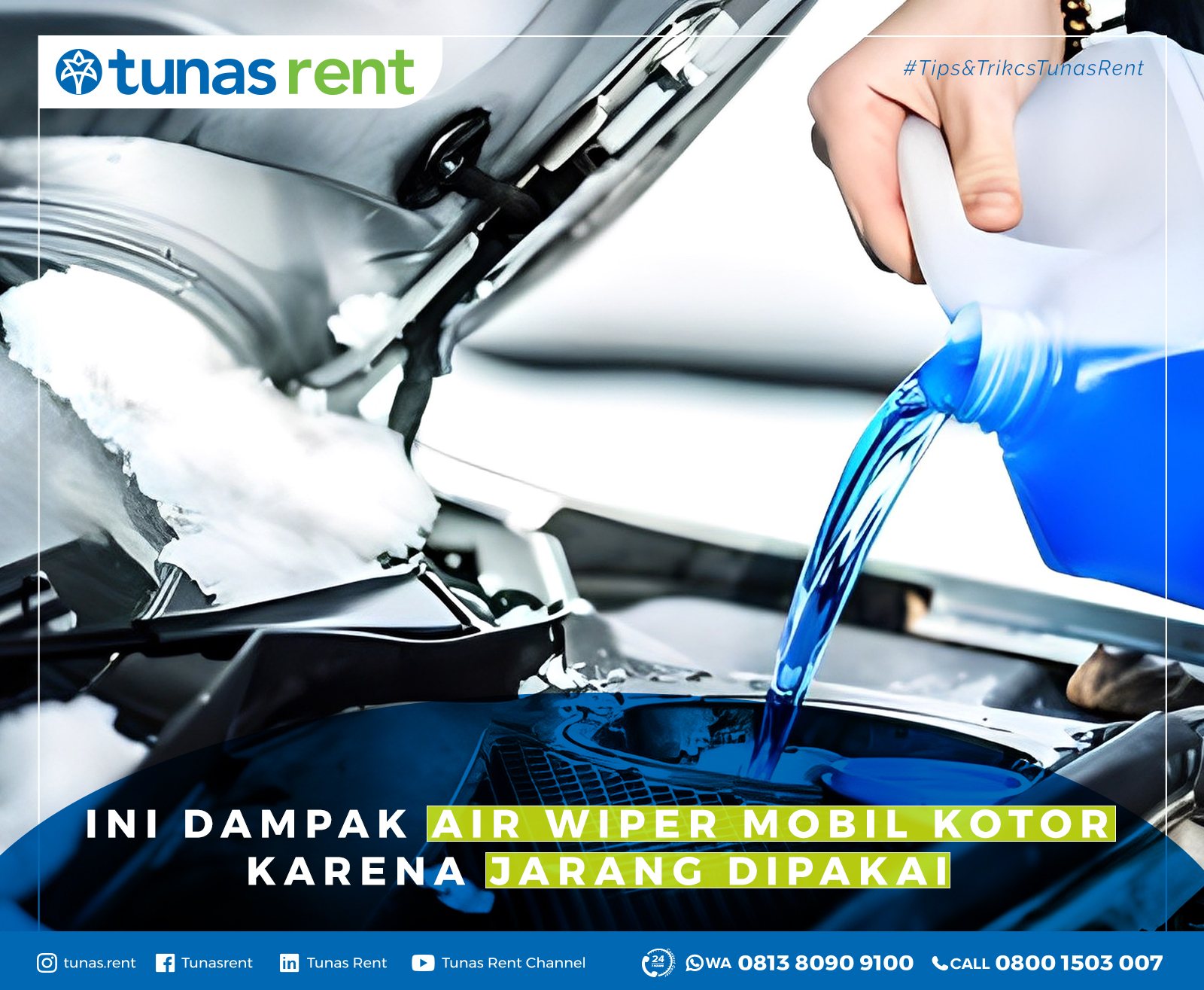 Ini Dampak Air Wiper Mobil Kotor Karena Jarang Dipakai